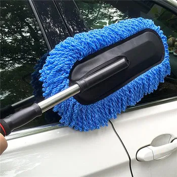 Araba Özel Paspas temizlik paspası Cımbız Yumuşak Saç Geri Çekilebilir Su Uzun Saplı Toz Giderme Araba Yıkama Fırçası