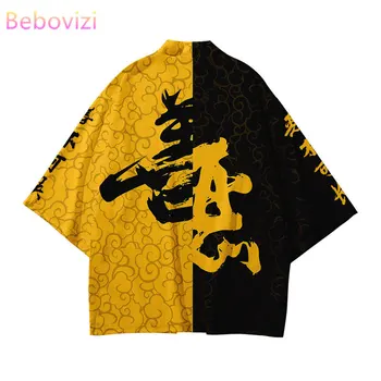 Artı Boyutu XXS-6XL 5XL 4XL Çin Tarzı Moda Japon Kimono Streetwear Hırka Kadın Erkek Harajuku Haori gömlekler Yukata