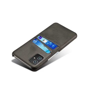 ASUS Zenfone 8 için 9 Kılıf Kredi Kartı Vintage pu deri cüzdan Koruyucu Kapak Kart Yuvaları ile çapa ASUS Zenfone 8 için Flip