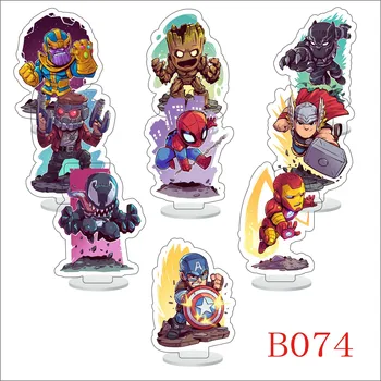 Avengers Demir Adam Örümcek Adam Kaptan Amerika Şekil Standı Plaka Karikatür Cosplay Akrilik Prop Yılbaşı Hediyeleri