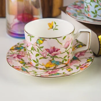 Avrupa Kahve fincan ve çay tabağı Seti Kemik Çini Kahve Kupa Öğleden Sonra çay bardağı Hediye Seti Kahve Aksesuarları