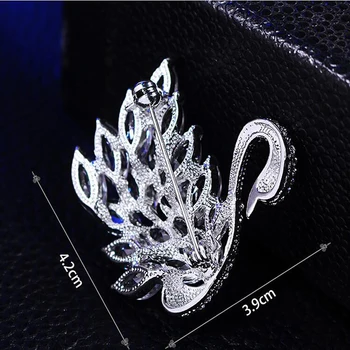 Avusturyalı Kristal takı 2021 son tarzı Giyim aksesuarları moda kristal kuğu OL Broş pin kadınlar için