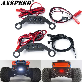 AXSPEED RC araba LED ışıkları Ön ve arka Spot lamba çubuğu 1/10 TRAXXAS MAXX WideMAXX yükseltme parçaları