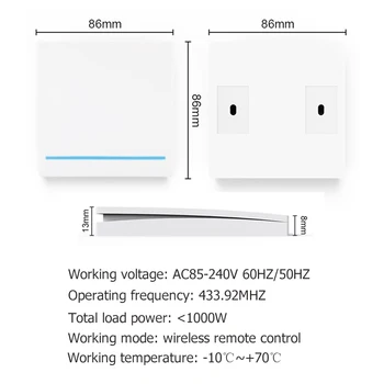 AXUS AB 10A Mini RF 433 mhz Akıllı Kablosuz Anahtarı 110 V 220 Modülü Alıcı Elektrikli Destekler 2 Yollu DIY Zamanlama Kontrol Ev Lambası