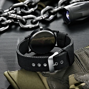 Aydınlık Naylon Bant Askeri İzle Erkekler Kol Saati Ordu Bilek Kuvars Spor Saat Relojes Para Hombre Relogio Masculino