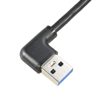 Aynı Yan Çift Viraj Erkek Usb3 USB3. 0 Kablo Kısa Çift Dik Açı 90 Derece Erkek USB 3.0 USB3. 0 USB3 Kablo hat teli