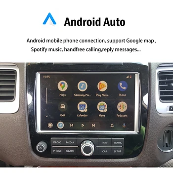 AZTON RNS 850 Kablosuz iPhone CarPlay Video Entegrasyonu VW Touareg için Android Otomatik Apple CarPlay Airplay Ters Kamera Kutusu