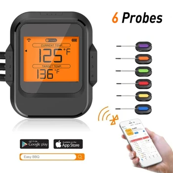 AıdMax Pro06 İşlevli Bluetooth BARBEKÜ Mutfak Termometre Pişirme Gıda Et Ölçüm Probu İçin