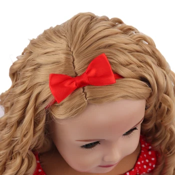 Aıdolla 18 inç amerikan oyuncak bebek Peruk Uzun Kıvırcık Saç Doğal Renk Yüksek Sıcaklık Fiber Bebek Aksesuarları Bebekler İçin DIY Kız Hediye