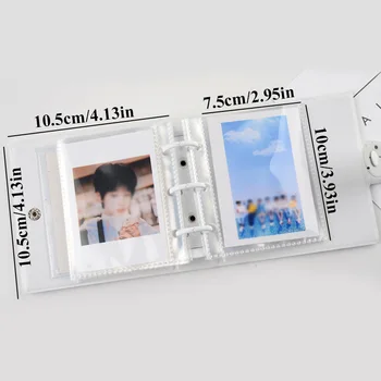 Aşk İçi Boş Albüm Depolama Albümü Baskı Albümü Bağlayıcı Mini Albüm Üç İnç 20 cepler PVC INS Kore Tarzı Fotocard Tutucu