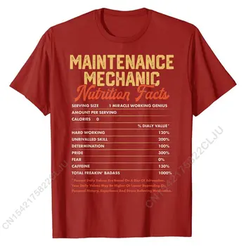 Bakım Mekanik Beslenme Gerçekleri Komik Vintage Hediyeler Erkekler T-Shirt Yeni Erkek Üst T-shirt pamuklu üst giyim ve Tee Spor Sıkı
