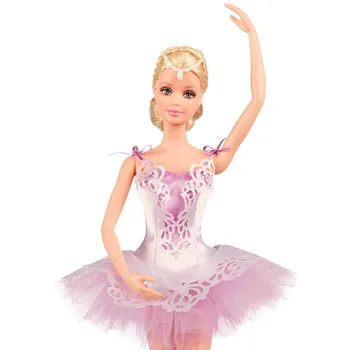Barbie Pembe Etiket Bale Dilek Sizin İçin Küçük Balerin Koleksiyonu Balerin Bebek Lavanta Tül Tutu Kız Oyuncak CGK90