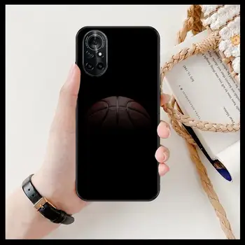 Basketbol Sepeti Kapak Temizle telefon kılıfı İçin Huawei Onur 20 10 9 8A 7 5T X Pro Lite 5G Siyah Etui Coque Hoesjes Komik Moda de
