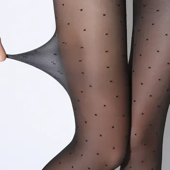 Bayan Tayt Klasik Küçük Nokta Külotlu Çorap İnce Bayanlar Seksi Külotlu file çoraplar Kadın Siyah Kız Tayt