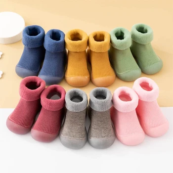 Bebek Ayakkabıları Pamuk İlk Ayakkabı Karikatür bebek ayakkabısı Sevimli Hayvan İlk Yürüteç Çocuklar Yumuşak Kauçuk Taban Bebek Ayakkabı Patik kaymaz