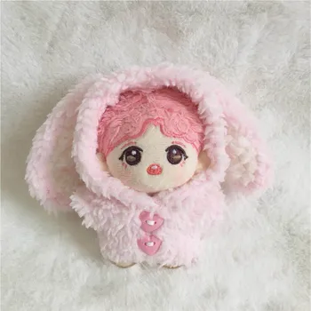 Bebek elbise pamuk koyun tulum kore popüler peluş bebek oyuncak ÇÜNKÜ set el yapımı 10cm çizgi film bunny ayı peluş
