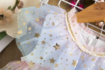 Bebek Kız Kore Yaz Prenses Elbise Örgü Şifon Kek Katmanlar Tutu Kıyafet doğum günü partisi Elbiseleri Çocuk Giyim gündelik giyim