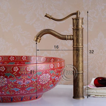 Becola Antika banyo muslukları Bronz Antika Su Dokunun Antik Pirinç Havzası Musluk Tek Kolu HY-609
