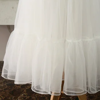 Beyaz Siyah Organze Petticoats 80cm uzun Kabarık Etek Gelin Petticoats Jüpon düğün elbisesi