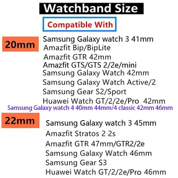 Bilezik Samsung Galaxy İzle 4 Kayış 40mm 44mm 20/22mm Baskı Silikon Correa Samsung İzle 3 41mm Bant Aktif 2