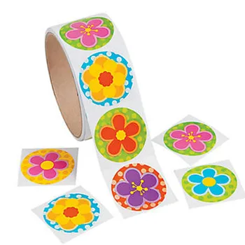 Bir Rulo Yaratıcı Yapışkan Bant 100 adet Güzel Çiçek Sticker Kızlar İçin doğum günü hediyesi Renkli Kırtasiye Sticker