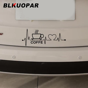 BLKUOPAR Kahve Frekans Araba Sticker Yaratıcı Su Geçirmez Çıkartma Tıkanıklığı Scratch Cam Gövde Sörf Tahtası Araba Styling