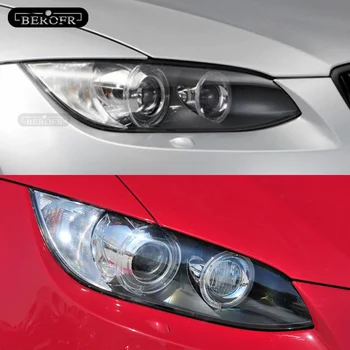 BMW için M3 E90 / E92 / E93 Nesil 2007-2013 Araba Far Tonu Füme Siyah koruyucu film ön ışık Şeffaf TPU Etiket