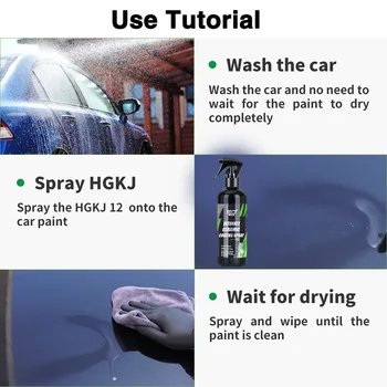 Boya Ayna İçin Seramik Kaplama Parlatıcı Kristal Balmumu Sprey Nano Hidrofobik Anti-kirlenme Temizlik Ürünleri Ayrıntılı 9H Araba Oto