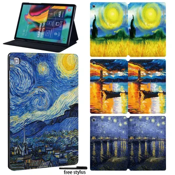 Boyama Serisi Tablet Kapak samsung kılıfı Galaxy Tab A 9.7 10.1 10.5 İnç/ A8 10.5/Tab S5e 10.5/Tab S6 Lite 10.4 / Tab A 8.0