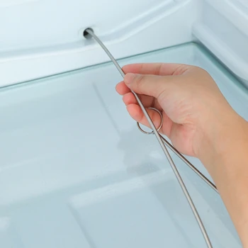 Buzdolabı Drenaj Tarama Temizleme Seti Uzun Esnek Buzdolabı tahta fırçası Su Tarama Aracı su tüpü Temizleme Bobin Fırçası