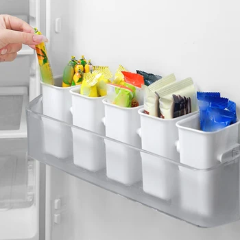 Buzdolabı Organizatör saklama kutusu Buzdolabı Yan Kapı Plastik Saklama Organizatör Baharat Durumda Gıda Konteyner Kutusu Mutfak Aksesuarları