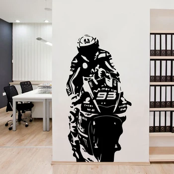 Büyük Boy Motosiklet 93 Vinil Duvar Sticker Modern Çıkartmalar Oturma Odası Dekorasyon İçin Duvar Çıkartması yatak odası dekoru