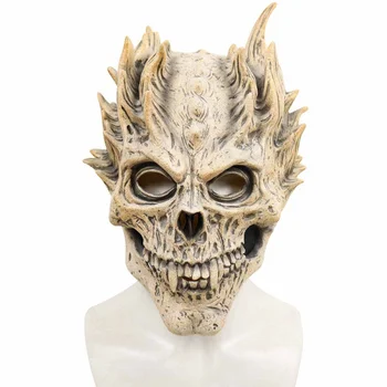 Cadılar bayramı Cosplay Maske İskelet Kafatası Savaşçı Maskeleri Ölüm Kafatası Maskesi Şeytan Korku Cadılar Bayramı Partisi Dans Balo Maskeleri
