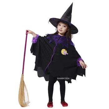 Cadılar bayramı kostüm çocuklar için bebek kız çocuk vampir cadı kostüm kız cosplay Karnaval Parti prenses süslü elbise giysi