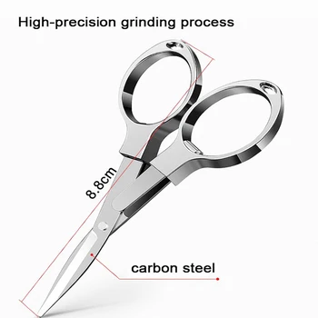 Carbon Steel Fishing Line Scissor Foldable Knot Cutting Wire Fishing Scissors Peche En Mer Удочка Для Рыбалки
