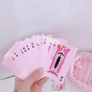 Card Captor Sakura Poker 54 Adet Oyun Kartı Prop Anime Güzel Kız Kawaii Lolita oyun kartı Poker Kartı Sevinç Dekompresyon