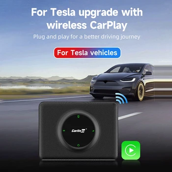 CarlinKit T2C Carplay Kablosuz Kutu WiFi Bluetooth uyumlu Adaptörü Tesla Modeli 3/X/Y / S CarPlay Dongle OTA Çevrimiçi Yükseltme