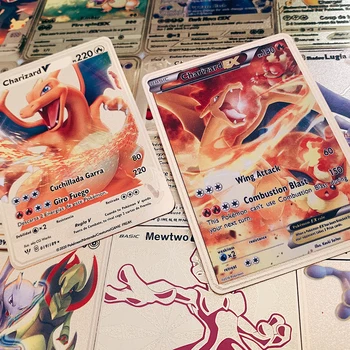Cartas pokemon espaol İspanyolca Pokemon Metal Kartları Vmax Charizard Pikachu Altın Metal Kart Espaa Toplama Kartı Pokemon Kartları