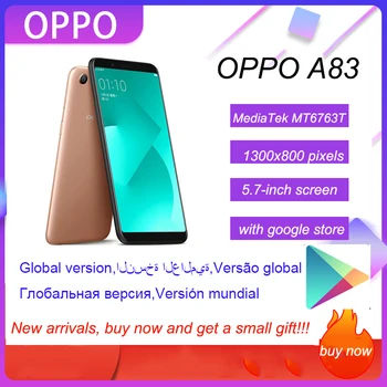 Celular Oppo A83 Akıllı Telefon 3G 32GB MediaTek MT6763T 5.7 İnç 1440 * 720 Piksel Mediatek MT6763T Helio p23sıcak Satış