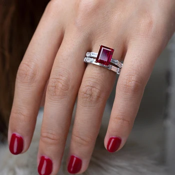 Charm Nişan Yüzüğü seti kadınlar için Lüks S925 Gümüş Takı 5 Renkler Charm parmak yüzük Marka bague femme