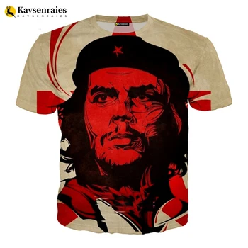 Che Guevara 3D baskılı tişört Erkekler Kadınlar Yaz Moda Casual Tshirt Unisex Harajuku Streetwear Serin Üstleri Büyük Boy T Shirt