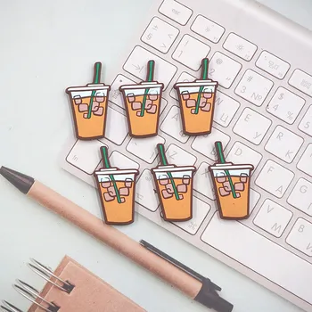 Chenkai 50 adet Kahve Boncuk Silikon Takılar Odak Boncuk Okunabilir Kalem Karakter Boncuk DIY Emzik Kukla Zincir Aksesuarları