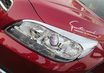 Chevrolet Malibu 2013 için ABS Krom Süslemeleri Ön Başkanı İşık Far Lambası Kapak Trim çerçeve