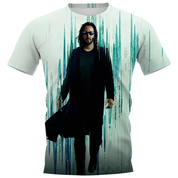 CLOOCL Erkek T-shirt Matris Resurrections 3D Grafik Baskılı Kadın Tees Kısa Kollu Moda Streetwear Yaz Rahat Üstleri