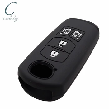 Cocolockey Kauçuk Araba Anahtarı Kapağı Mazda 8/ M8 4 Düğmeler akıllı anahtar silikon anahtar kılıfı için Araba Araba Styling