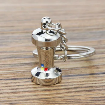[CX] Yaratıcı 3D Kahve Fincanı Anahtarlık Mini Moka Pot Metal Anahtarlık Kahve Aletleri Kolye Hediye