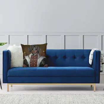 Dachshund Kraliyet Portre Atmak Yastık Örtüsü Ev Dekor Wiener Porsuk Sosis Köpek minder örtüsü Yastık Kılıfı Oturma Odası için