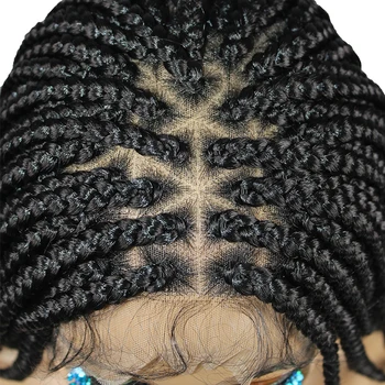 Dantel Kutusu Örgü 36 İnç Tam Siyah Kadınlar için Ön Peruk Knotless Örgü Dantel Ombre Peruk Süper Uzun Sentetik Ön Peruk Örgülü