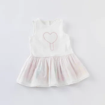 DBS16793 dave bella yaz bebek kız sevimli yay ekose baskı elbise çocuk moda parti elbise çocuk bebek lolita giysileri