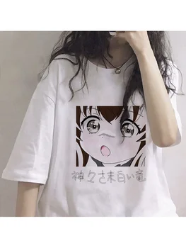 Deeptown Anime grafikli tişört Japon Kawaii Karikatür Kısa Kollu E Kız T Shirt Harajuku Tees Yaz Üstleri Kadınlar için Moda